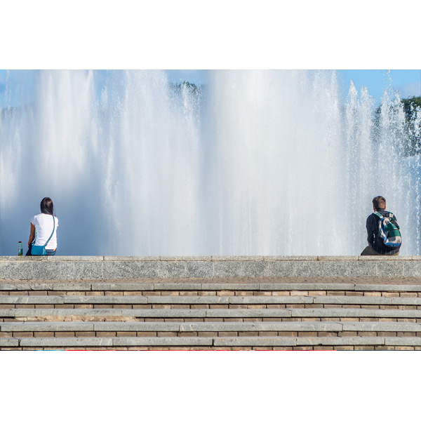 Minsk; Oktoberplatz, Wasserspiel