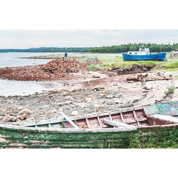 Solowetzki Inseln, Boote am Ufer